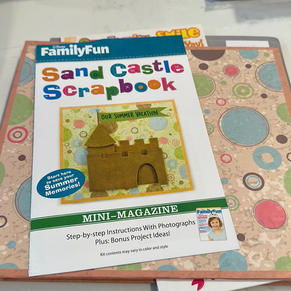 family fun sand castle scrapbook